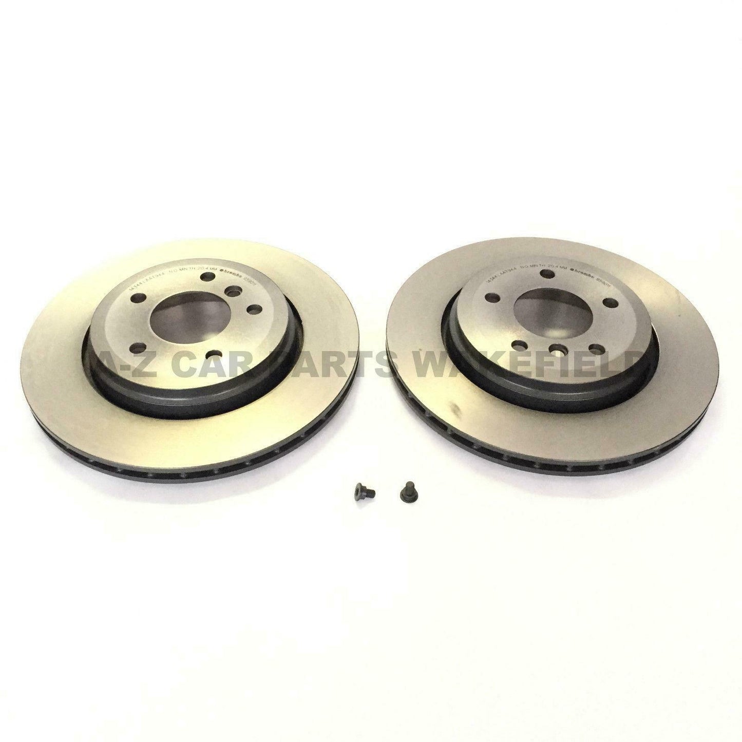 Bmw E46 Rear Coated Brembo Brake Discs And Pads + Handbrake Shoes + Sensor + Kit