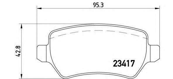 Brembo Genuine Original OEM Rear Axle Brake Pads (Pad Set) P10013 p59038