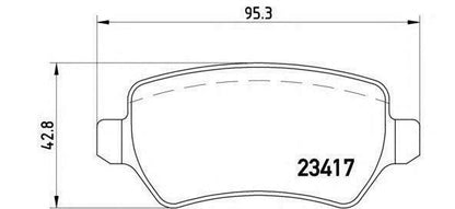 Brembo Genuine Original OEM Rear Axle Brake Pads (Pad Set) P10013 p59038