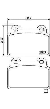 Brembo Rear Genuine Brake Pads P54052 Lancer EVO X 10 FQ300 FQ330 FQ360 FQ400