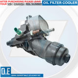 FOR AUDI A4 A5 A6 Q5 2.0 TDI OIL COOLER WITH OIL FILTER COMPLETE NEW OEM QUALITY