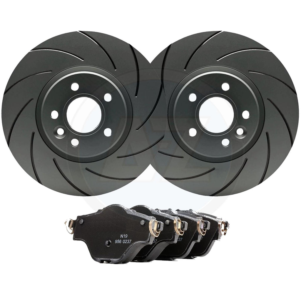 FOR PEUGEOT 508 2.0 BlueHDI 2018- GT LINE REAR GROOVED BRAKE DISCS PADS 290mm