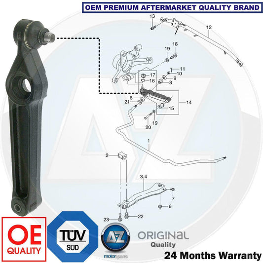 DAEWOO MATIZ SUZUKI ALTO FRONT LOWER TRACK CONTROL WISHBONE ARM BUSH BALL JOINT
