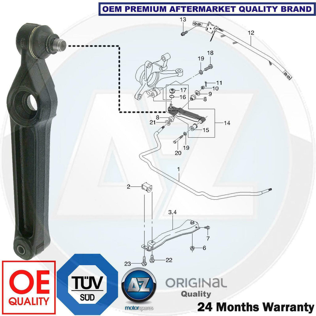 DAEWOO MATIZ SUZUKI ALTO FRONT LOWER TRACK CONTROL WISHBONE ARM BUSH BALL JOINT
