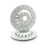 FOR AUDI RS3 8P 11-12 FRONT REAR CROSS DRILLED BRAKE DISCS 370mm 310mm FR RR