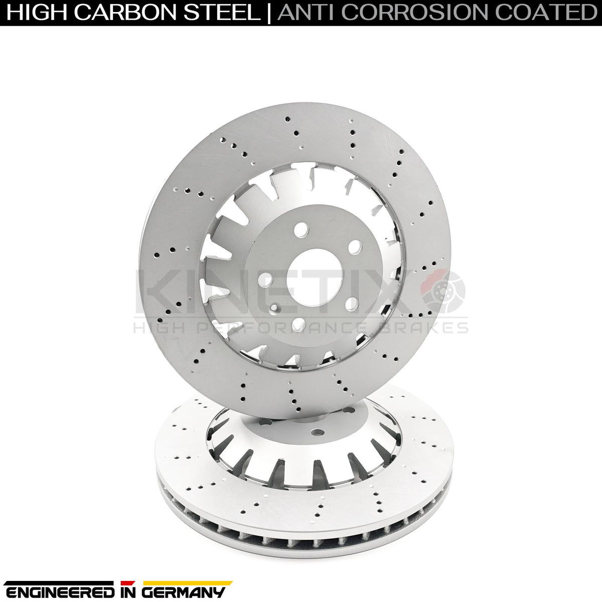 FOR AUDI RS3 8P 11-12 FRONT REAR CROSS DRILLED BRAKE DISCS 370mm 310mm FR RR