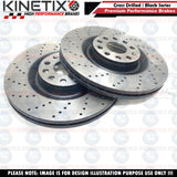 FOR TESLA MODEL Y PERFORMANCE (5YJY) DRILLED REAR BRAKE DISCS 118863699A 335mm