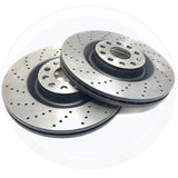 FITS FORD ESCORT SIERRA 2.0 COSWORTH 4X4 FRONT REAR DRILLED BRAKE DISCS PADS