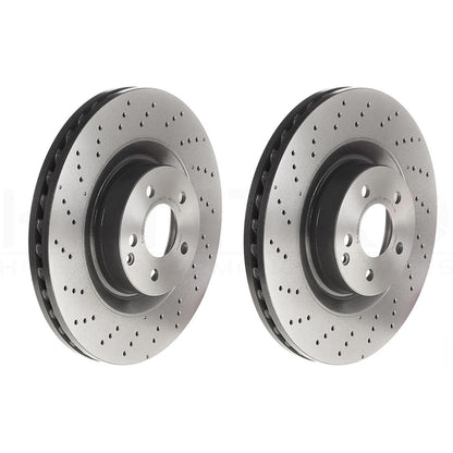 FOR MERCEDES S-CLASS W221 AMG FRONT HIGH CARBON BRAKE DISCS PADS WEAR WIRE 350mm