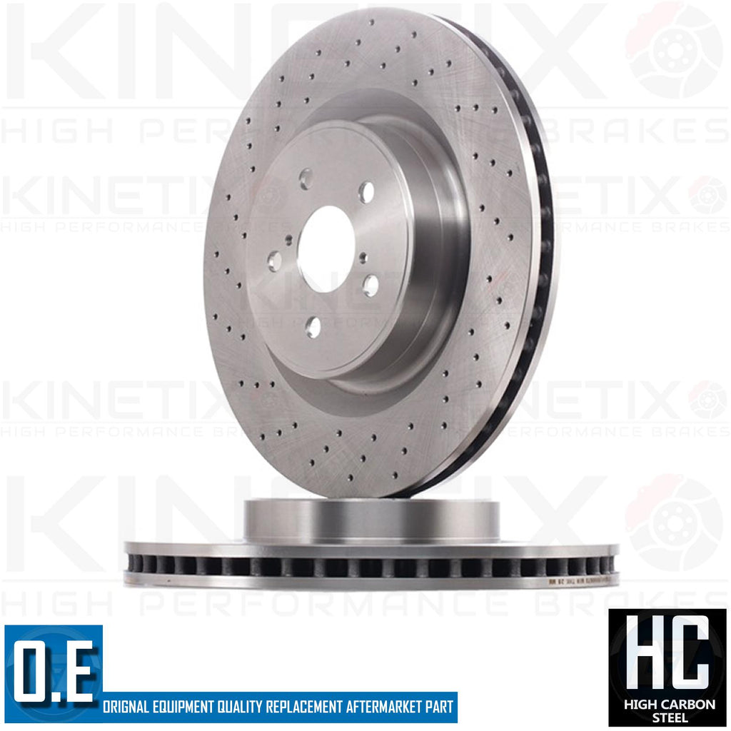 FOR LEXUS ISF 5.0 IS F HIGH CARBON DRILLED FRONT BRAKE DISCS PAIR 360mm COATED