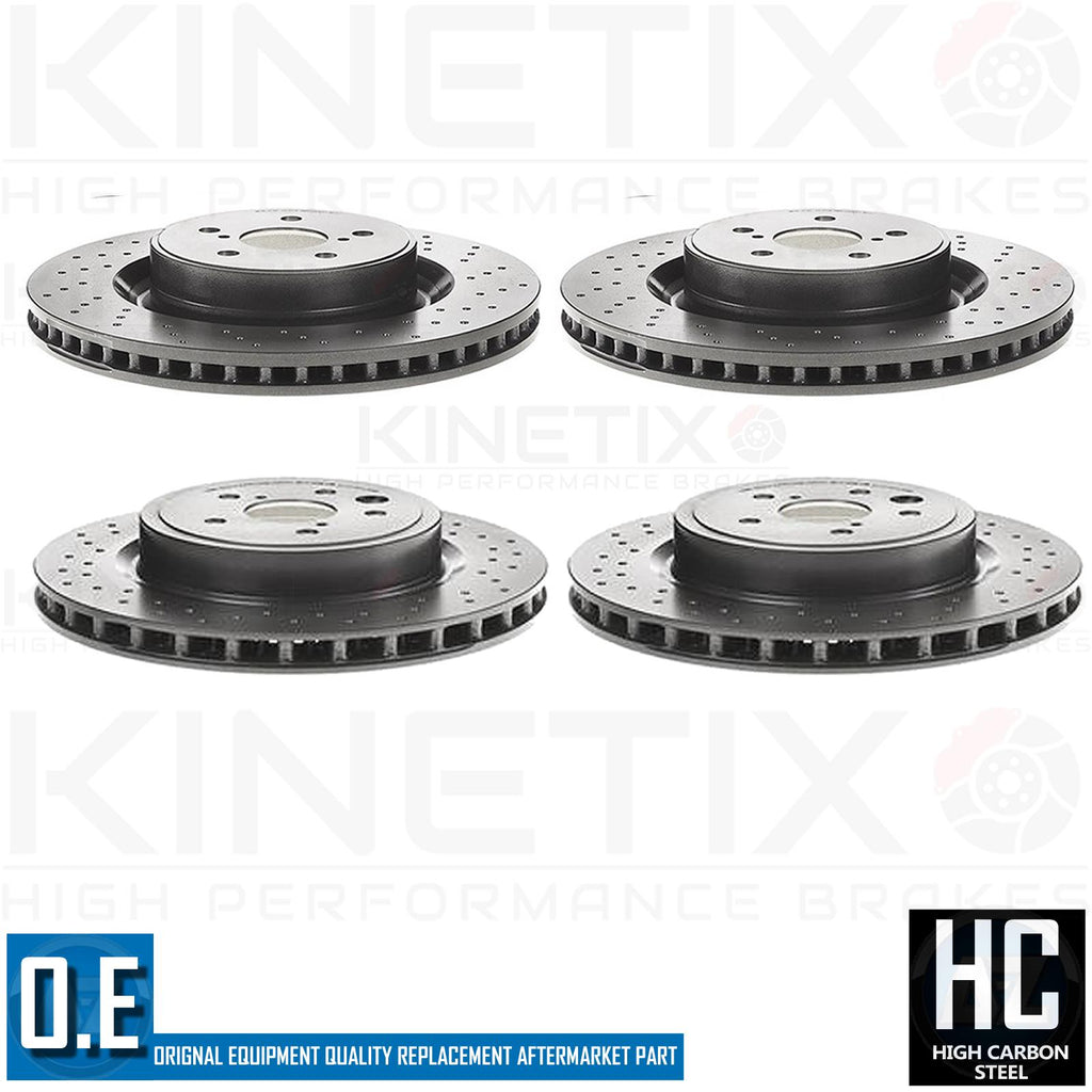 FOR LEXUS ISF 5.0 V8 FRONT REAR DRILLED BRAKE DISCS 360mm 345mm FR RR
