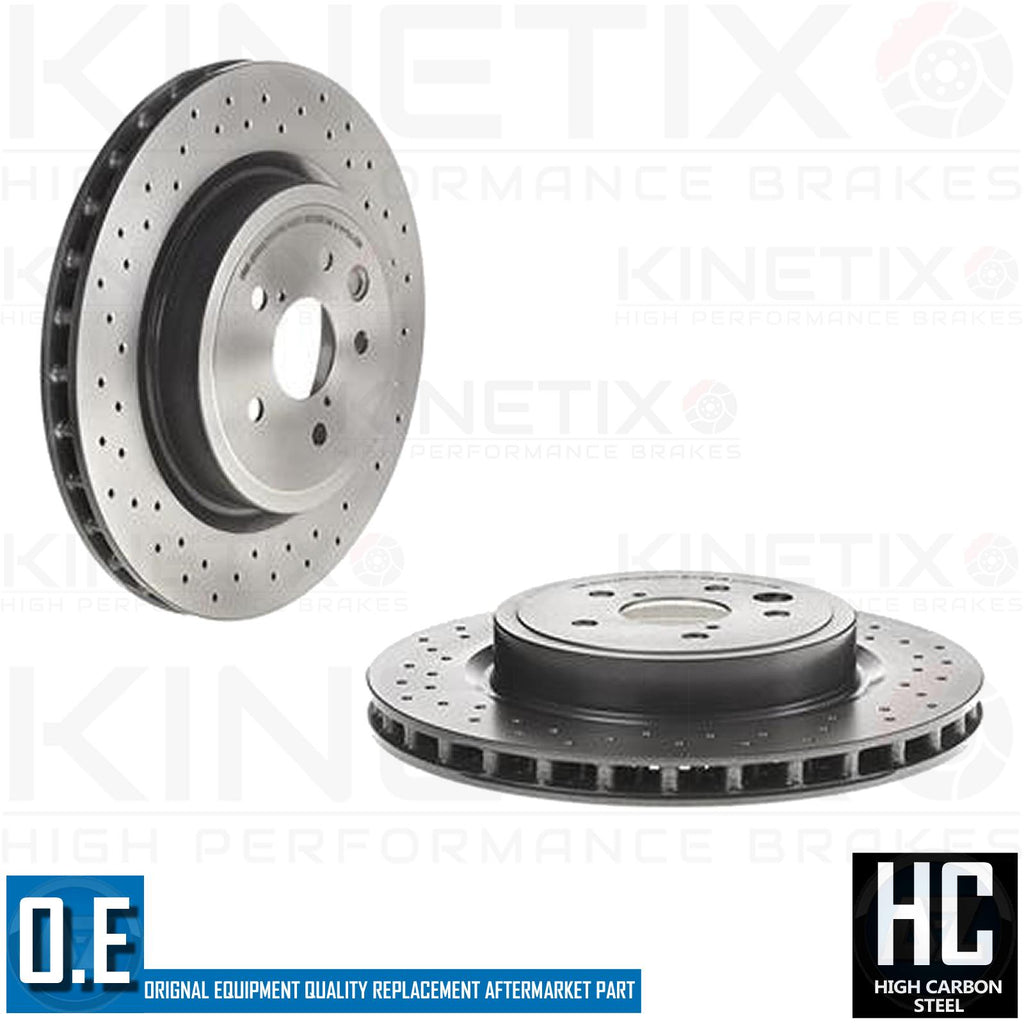 FOR LEXUS ISF 5.0 IS F HIGH CARBON DRILLED REAR BRAKE DISCS PAIR 345mm COATED