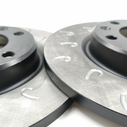FOR PEUGEOT 308 GTI 2015-2021 FRONT REAR GROOVED BRAKE DISCS PADS 380mm 268mm
