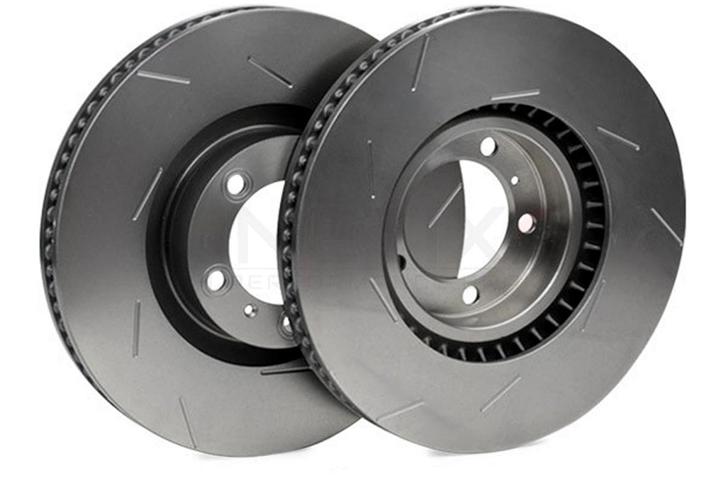 FOR PORSCHE PANAMERA FRONT LEFT GROOVED SLOTTED BRAKE DISCS PAIR 360mm COATED