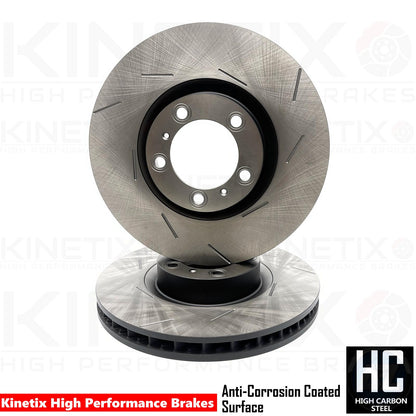 FOR PORSCHE MACAN 3.0 S 2014-2019 CROSS GROOVED FRONT BRAKE DISCS PAIR 360mm