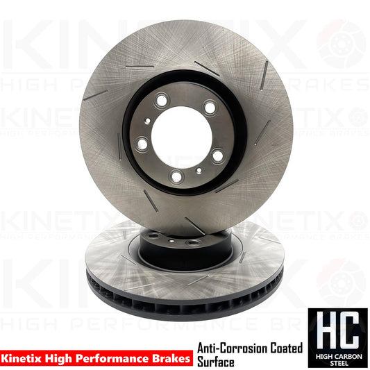 FOR PORSCHE MACAN 3.0 S 2014-2019 CROSS GROOVED FRONT BRAKE DISCS PAIR 360mm