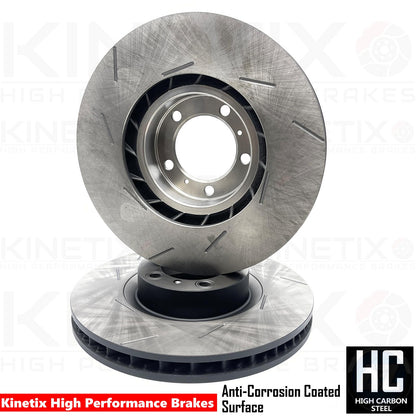 FOR PORSCHE MACAN 3.0 S 2014-2019 CROSS GROOVED FRONT BRAKE DISCS PAIR 360mm