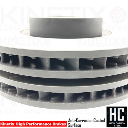 FOR PORSCHE MACAN 3.0 S 2014-2019 CROSS GROOVED FRONT BRAKE DISCS PAIR 360mm