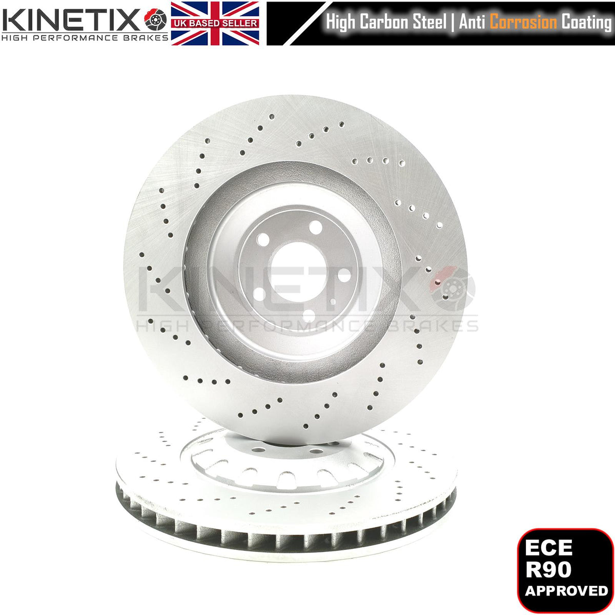 FOR AUDI Q7 50 TDI FRONT HIGH CARBON CROSS DRILLED BRAKE DISCS PAIR 400mm X 38