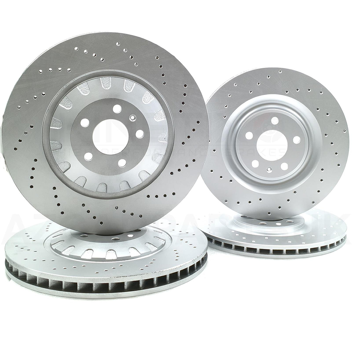 FOR AUDI Q8 50 TDI FRONT REAR HIGH CARBON CROSS DRILLED BRAKE DISCS 400mm 350mm