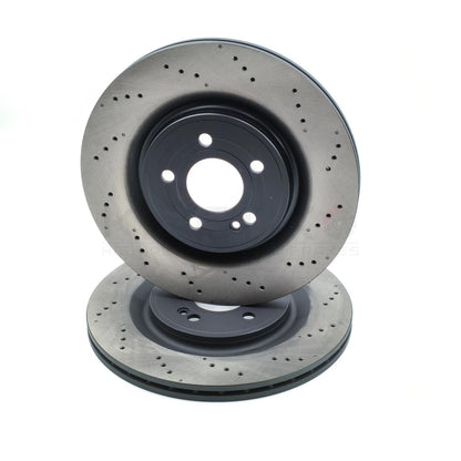 FOR MERCEDES CLA35 CLA45 CLA45 S AMG DRILLED REAR BRAKE DISCS PADS 330mm X 22mm