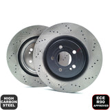 FOR MERCEDES A35 A45 A45 S AMG DRILLED REAR BRAKE DISCS PADS 330mm X 22mm