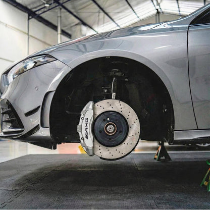 FOR MERCEDES A35 AMG 2018- HIGH CARBON FRONT BRAKE DISCS PADS SENSOR 350mm