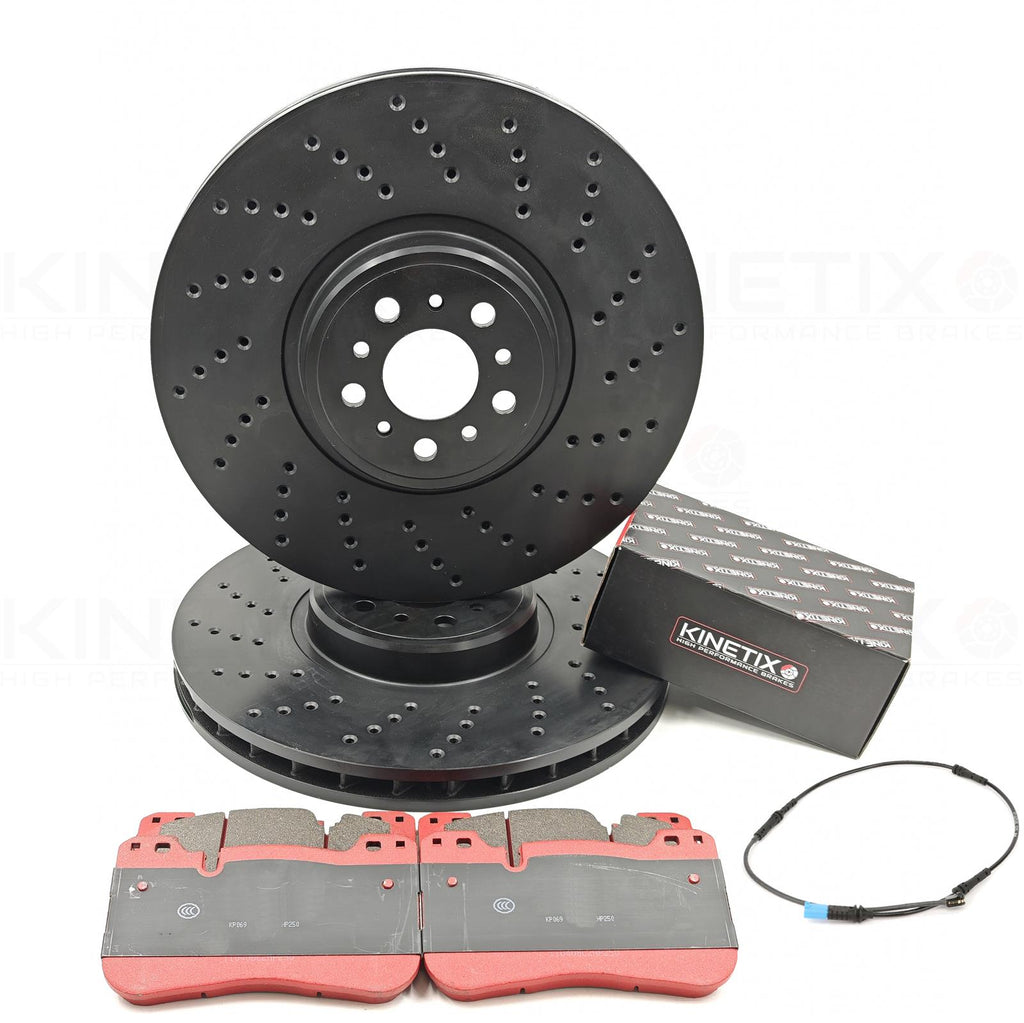 FOR BMW X5M F95 X6M F96 FRONT LEFT RIGHT BRAKE DISCS PADS & SENSOR 395mm X 36mm