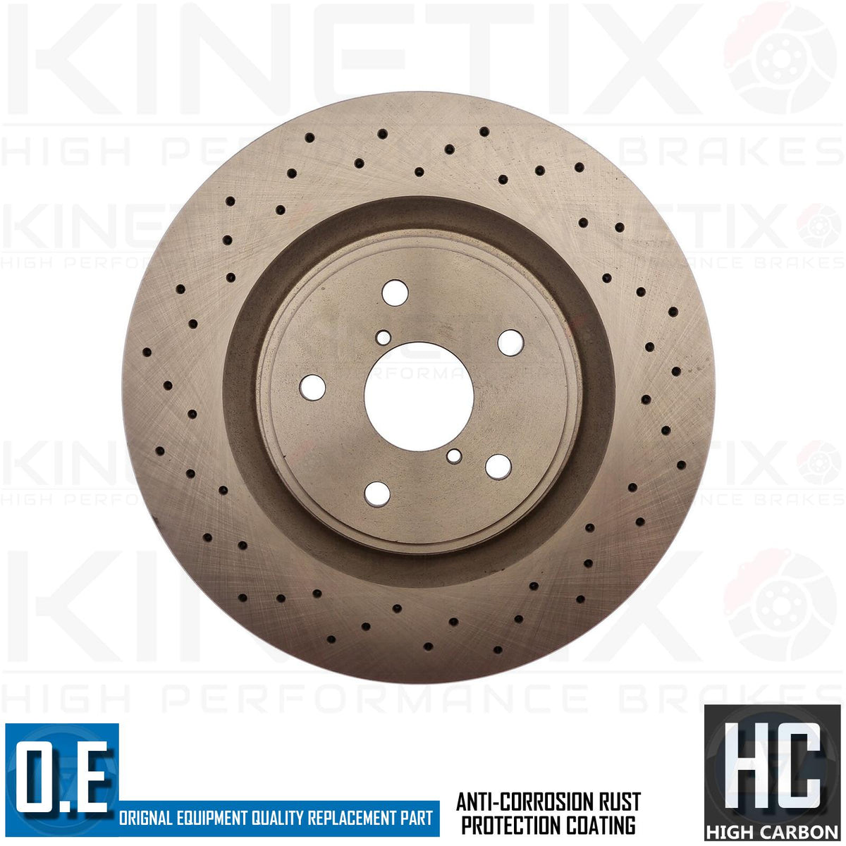 FOR SUBARU WRX STI 2.5 DRILLED PERFORMANCE COATED FRONT BRAKE DISCS PAIR 340mm