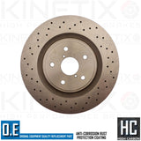 FOR SUBARU WRX STI 2.5 DRILLED PERFORMANCE COATED FRONT BRAKE DISCS PAIR 340mm