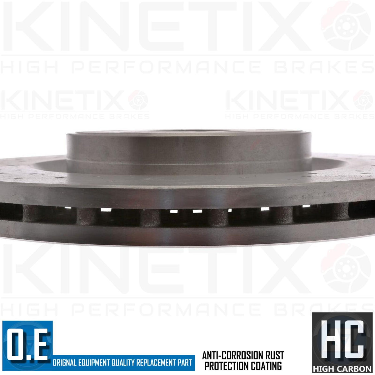 FOR SUBARU WRX STI 2.5 DRILLED PERFORMANCE COATED FRONT BRAKE DISCS PAIR 340mm