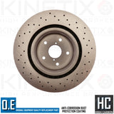 FOR SUBARU WRX STI 2.5 DRILLED PERFORMANCE COATED FRONT BRAKE DISCS PAIR 340mm