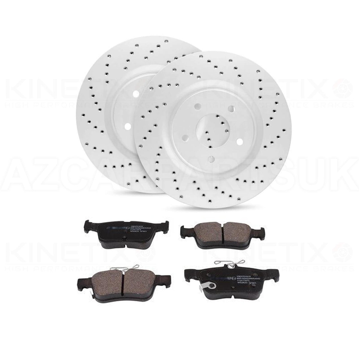 FOR FORD MUSTANG MACH-E GT EV DRILLED PERFORMANCE REAR BRAKE DISCS PADS 316mm