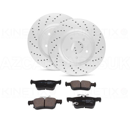 FOR FORD MUSTANG MACH-E GT EV DRILLED PERFORMANCE REAR BRAKE DISCS PADS 316mm