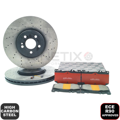 FOR MERCEDES CLA35 GLA35 GLB35 AMG FRONT BRAKE DISCS PADS SENSORS 350mm