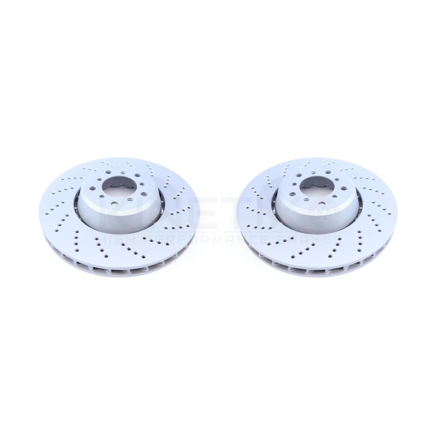 FOR BMW M5 E60 E61 M6 E63 E64 REAR LEFT RIGHT DRILLED BRAKE DISCS PAIR 370mm