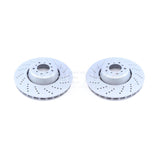 FOR BMW M5 E60 E61 M6 E63 E64 REAR LEFT RIGHT DRILLED BRAKE DISCS PAIR 370mm