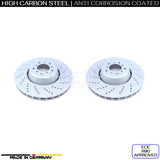 FOR BMW M5 E60 E61 M6 E63 E64 REAR LEFT RIGHT DRILLED BRAKE DISCS PAIR 370mm