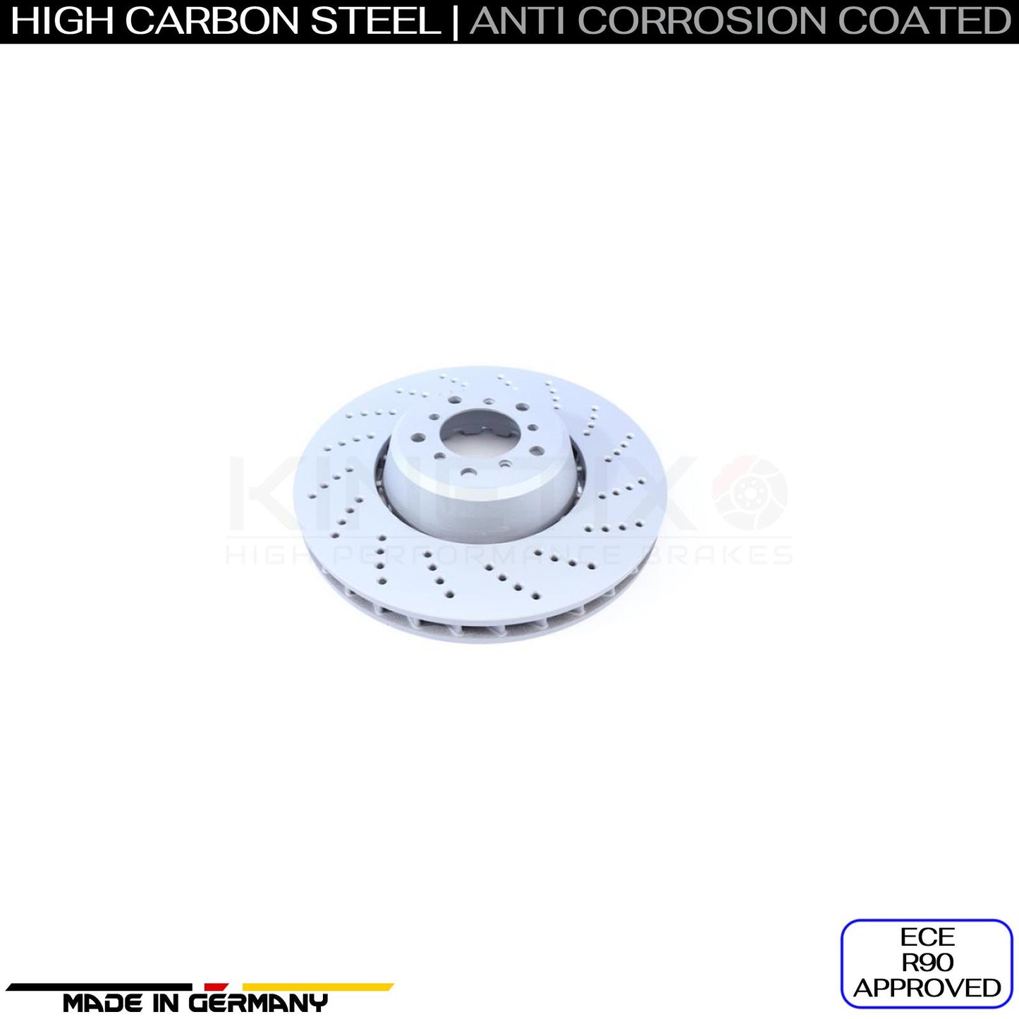 FOR BMW M5 E60 E61 M6 E63 E64 REAR LEFT RIGHT DRILLED BRAKE DISCS PAIR 370mm