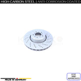 FOR BMW M5 E60 E61 M6 E63 E64 REAR LEFT RIGHT DRILLED BRAKE DISCS PAIR 370mm