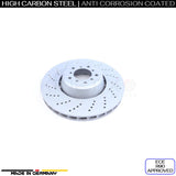 FOR BMW M5 E60 E61 M6 E63 E64 REAR LEFT RIGHT DRILLED BRAKE DISCS PAIR 370mm