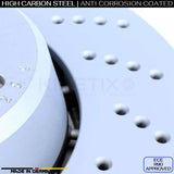 FOR BMW M5 E60 E61 M6 E63 E64 REAR LEFT RIGHT DRILLED BRAKE DISCS PAIR 370mm