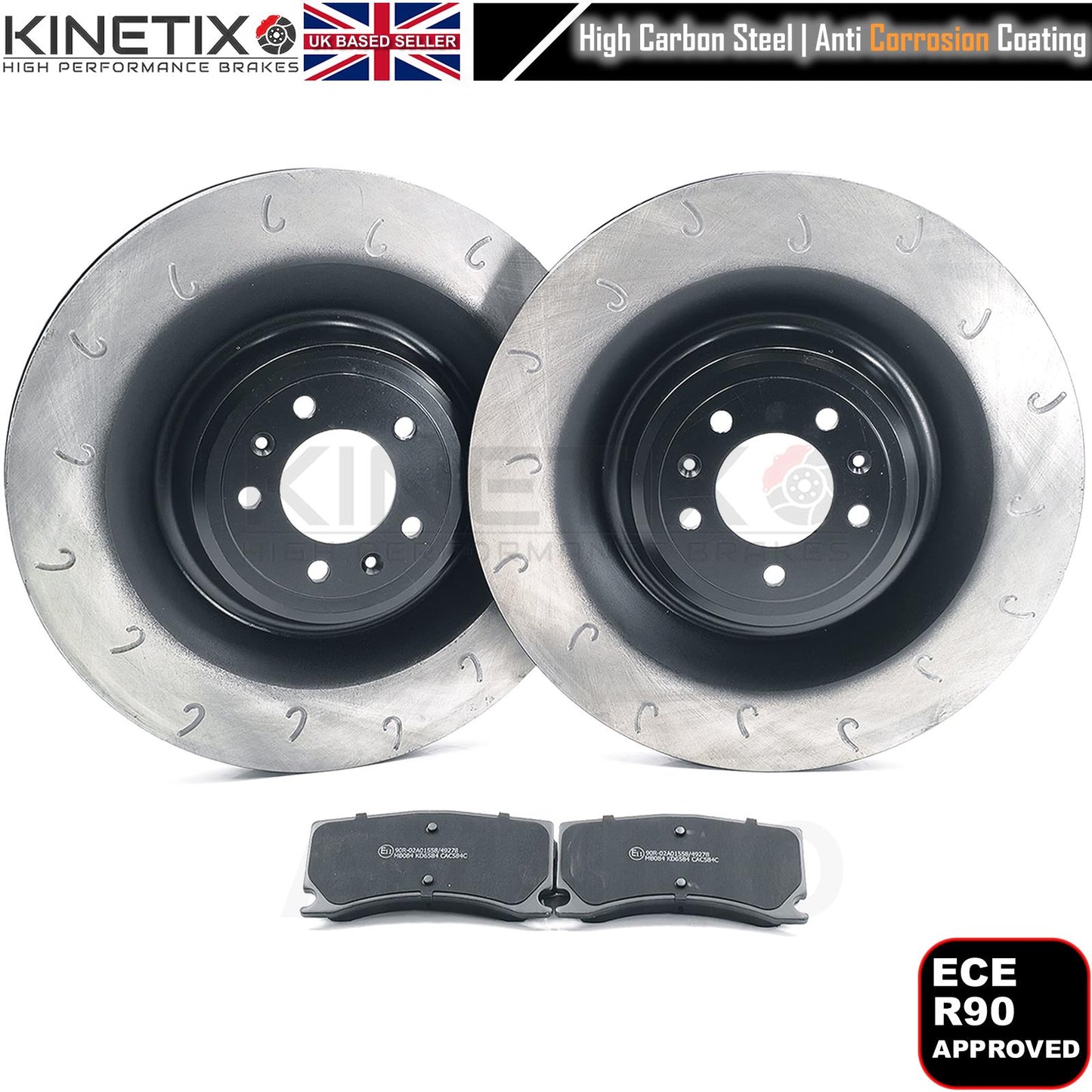 FITS PEUGEOT 308 GTI 1.6 GTi 250/270 J GROOVED FRONT BRAKE DISCS PADS 380mm