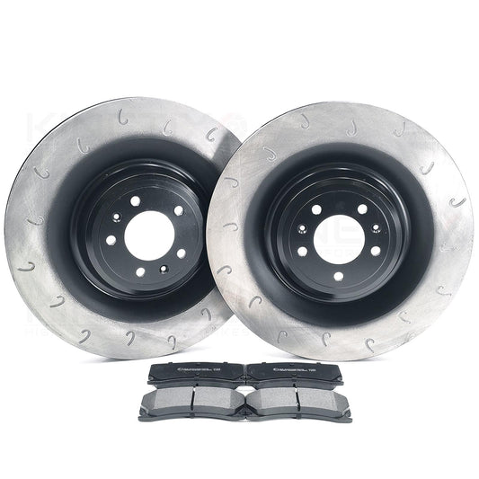 FITS PEUGEOT 308 GTI 1.6 GTi 250/270 J GROOVED FRONT BRAKE DISCS PADS 380mm