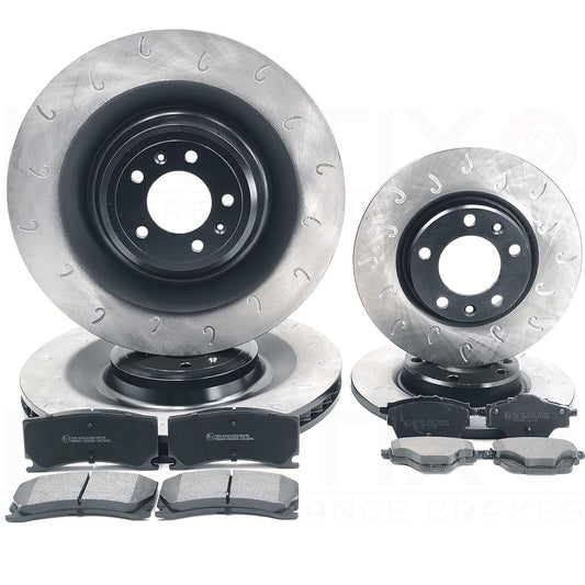 FITS PEUGEOT 308 GTI 1.6 GTi 250/270 J GROOVED FRONT REAR BRAKE DISCS PADS