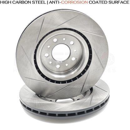 FOR ASTON MARTIN VANTAGE VOLANTE DB9 FRONT GROOVED BRAKE DISCS SET 355mm x2