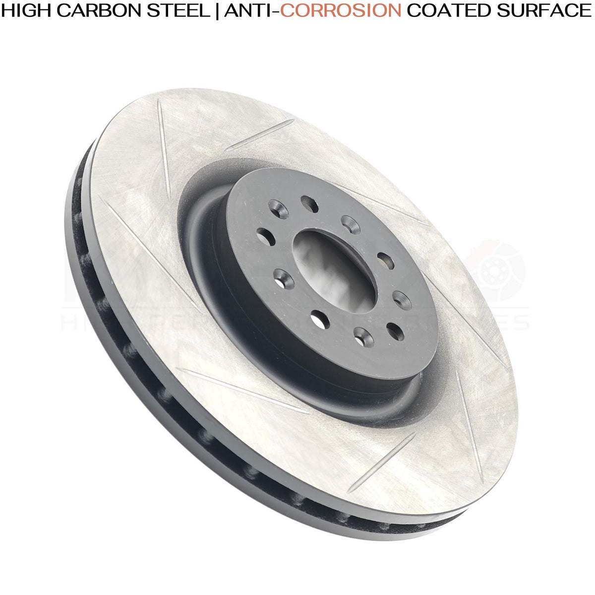 FOR ASTON MARTIN VANTAGE VOLANTE DB9 FRONT GROOVED BRAKE DISCS SET 355mm x2