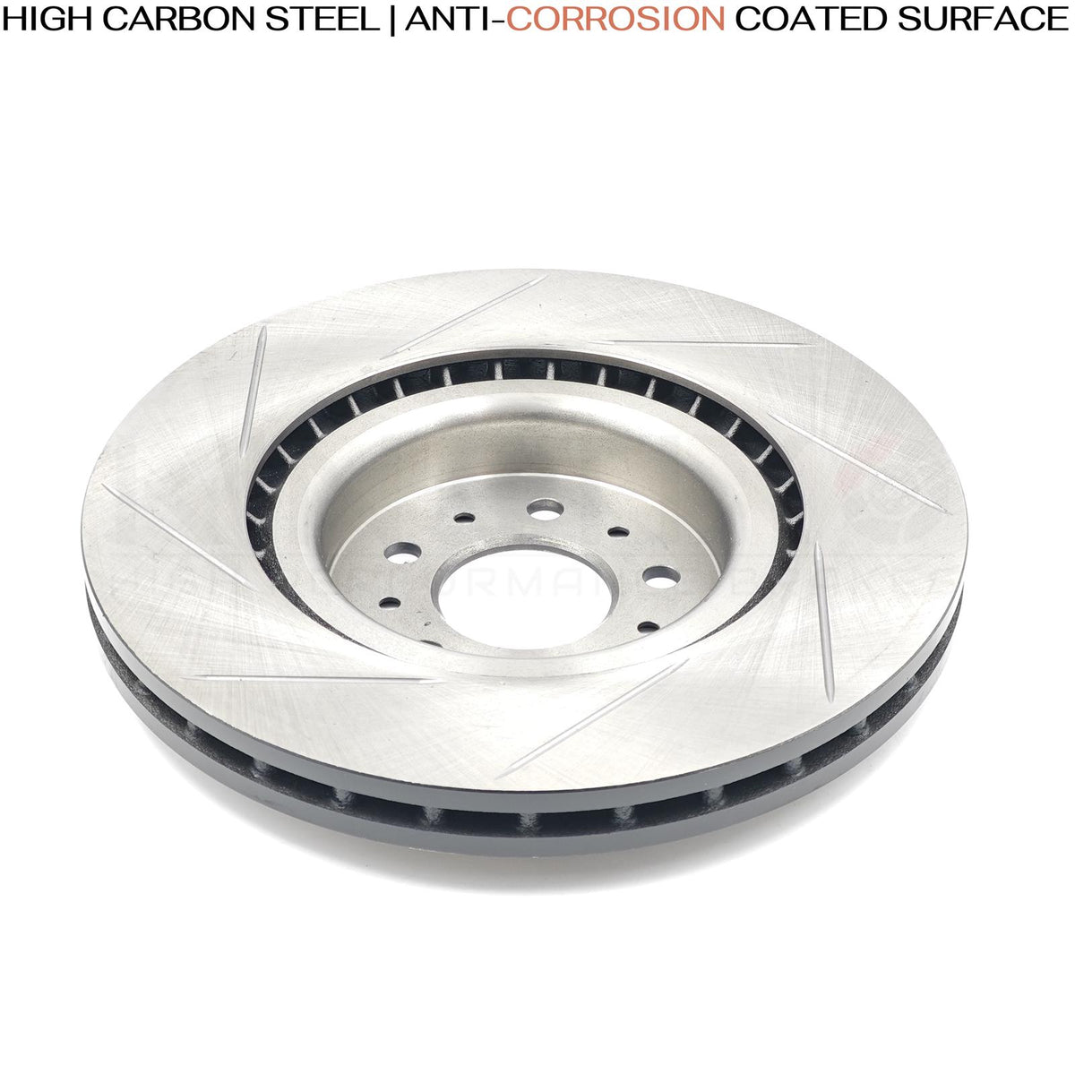 FOR ASTON MARTIN VANTAGE VOLANTE DB9 FRONT GROOVED BRAKE DISCS SET 355mm x2