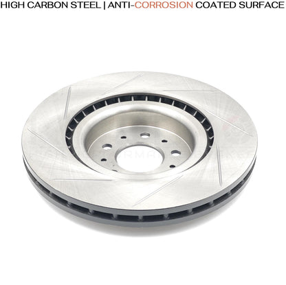 FOR ASTON MARTIN VANTAGE VOLANTE DB9 FRONT GROOVED BRAKE DISCS SET 355mm x2