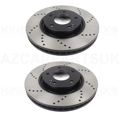 FOR KIA EV9 EV 9 GT-LINE GT-LINE S 2023- CROSS DRILLED PERFORMANCE FRONT BRAKE DISCS PAIR 340mm X 30mm